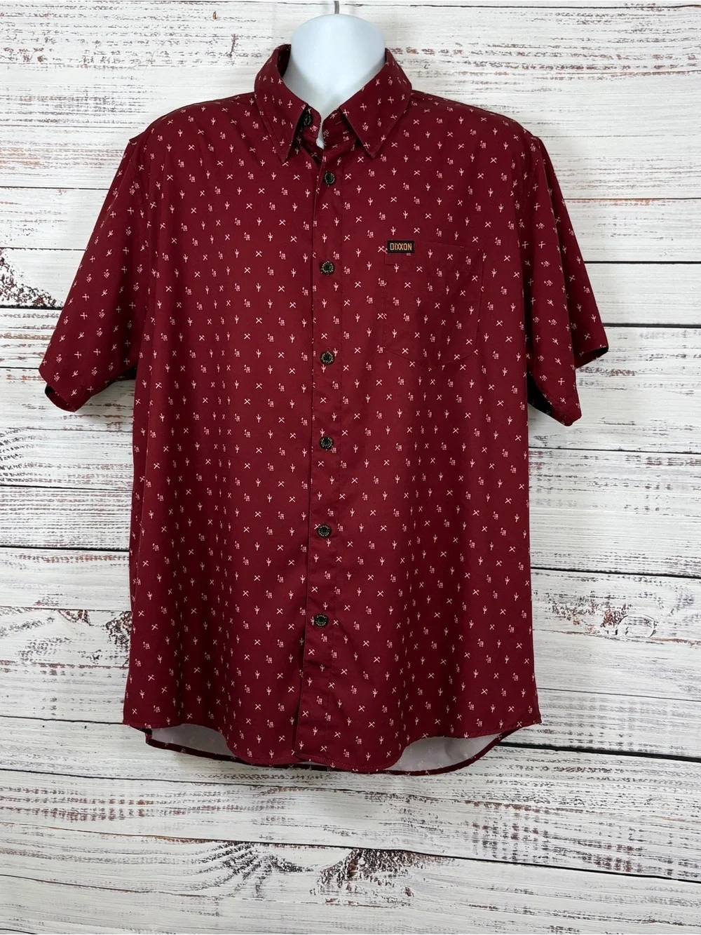Dixxon Flannel Co Low Rider Red Tool Print Button Short Sleeve Shirt